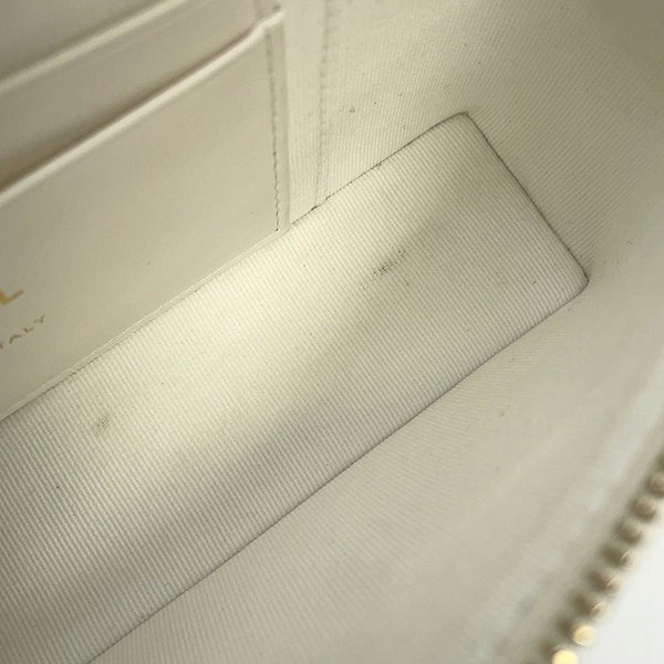 シャネル ハンドバッグ マトラッセ ココマーク バニティケース キャビアスキン AP4404 CHANEL 白 2way ヴァニティ