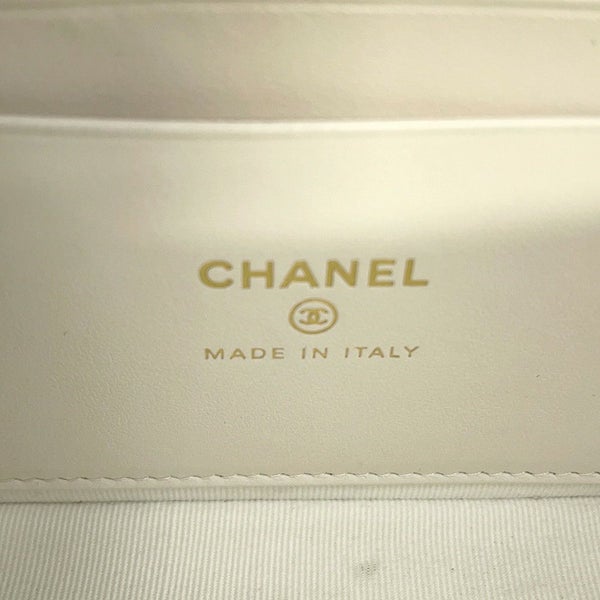 シャネル ハンドバッグ マトラッセ ココマーク バニティケース キャビアスキン AP4404 CHANEL 白 2way ヴァニティ