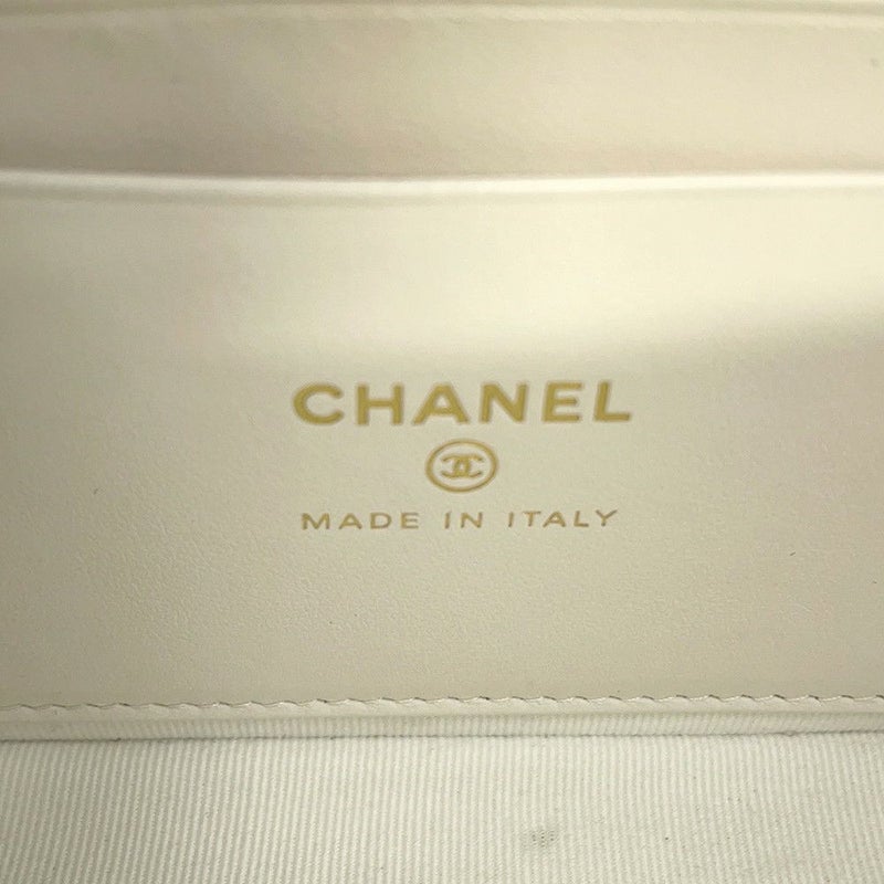 シャネル ハンドバッグ マトラッセ ココマーク バニティケース キャビアスキン AP4404 CHANEL 白 2way ヴァニティ