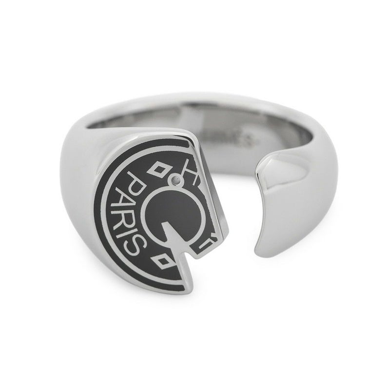 エルメス リング カルーゼル ブラック/シルバー金具 サイズT58 HERMES アクセサリー 指輪