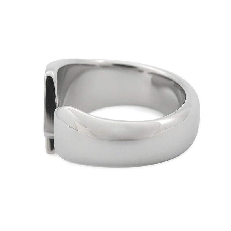 エルメス リング カルーゼル ブラック/シルバー金具 サイズT58 HERMES アクセサリー 指輪