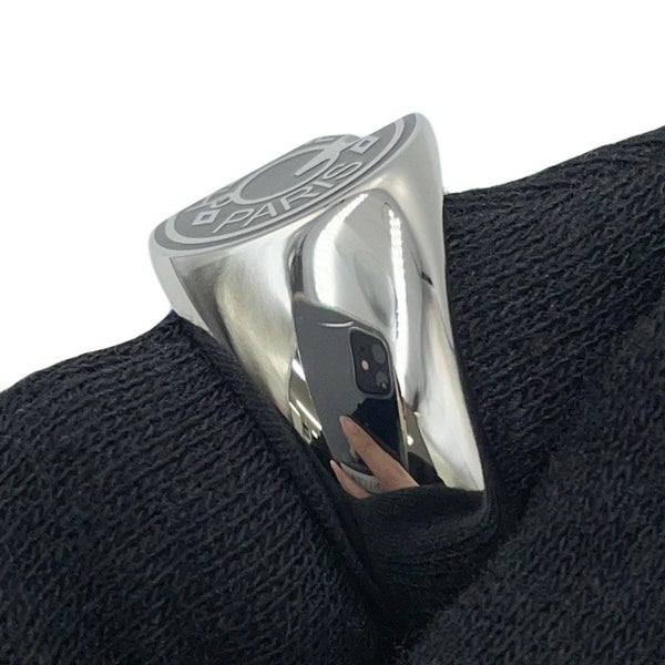 エルメス リング カルーゼル ブラック/シルバー金具 サイズT58 HERMES アクセサリー 指輪