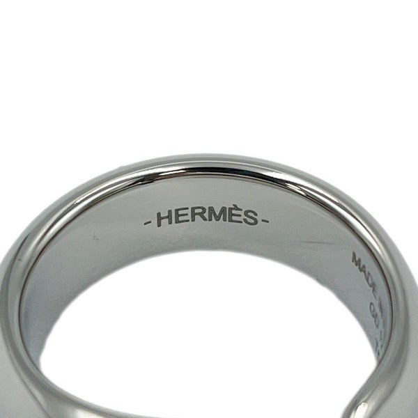 エルメス リング カルーゼル ブラック/シルバー金具 サイズT58 HERMES アクセサリー 指輪