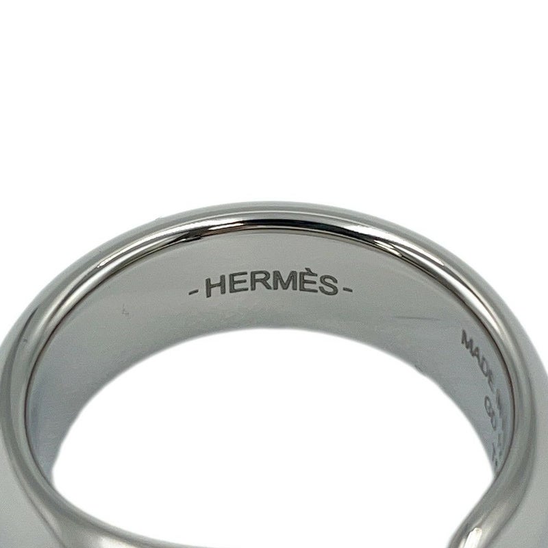 エルメス リング カルーゼル ブラック/シルバー金具 サイズT58 HERMES アクセサリー 指輪