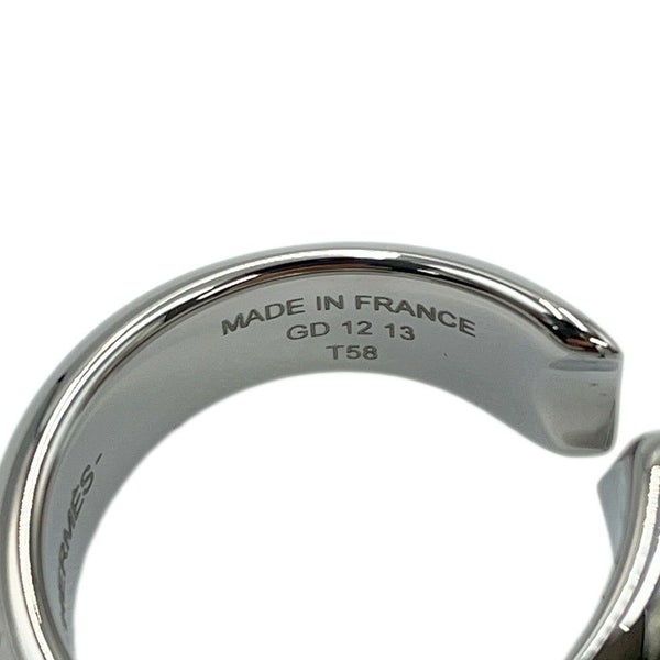 エルメス リング カルーゼル ブラック/シルバー金具 サイズT58 HERMES アクセサリー 指輪