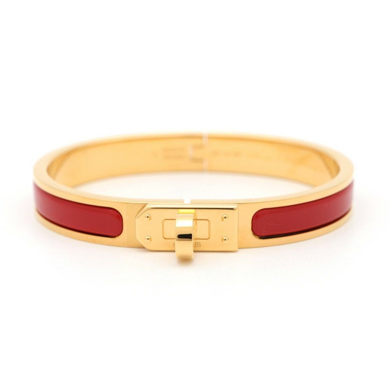 エルメス ブレスレット ミニクリック ケリー PM レッド/ゴールド金具 エナメル HERMES アクセサリー
