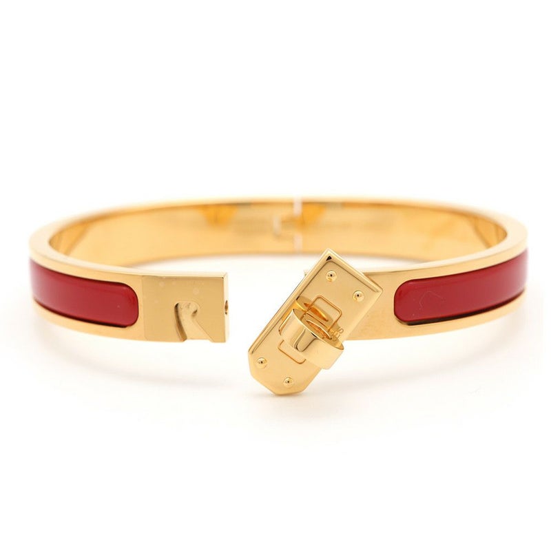 エルメス ブレスレット ミニクリック ケリー PM レッド/ゴールド金具 エナメル HERMES アクセサリー