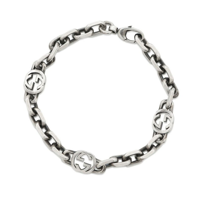 グッチ ブレスレット インターロッキング チェーン Ag925 サイズ18 620798 GUCCI アクセサリー