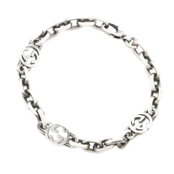 グッチ ブレスレット インターロッキング チェーン Ag925 サイズ18 620798 GUCCI アクセサリー