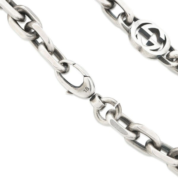 グッチ ブレスレット インターロッキング チェーン Ag925 サイズ18 620798 GUCCI アクセサリー