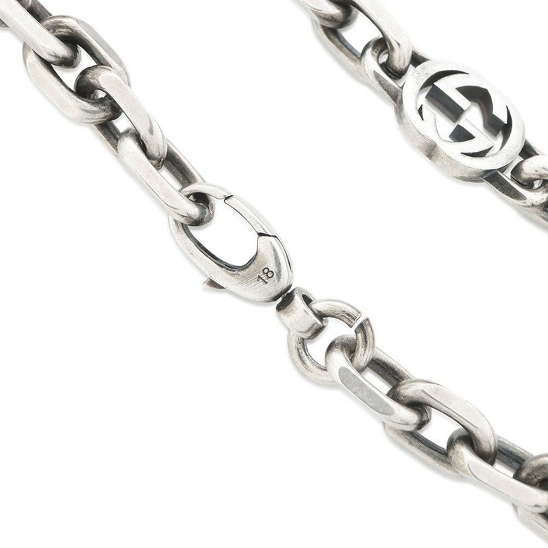 グッチ ブレスレット インターロッキング チェーン Ag925 サイズ18 620798 GUCCI アクセサリー