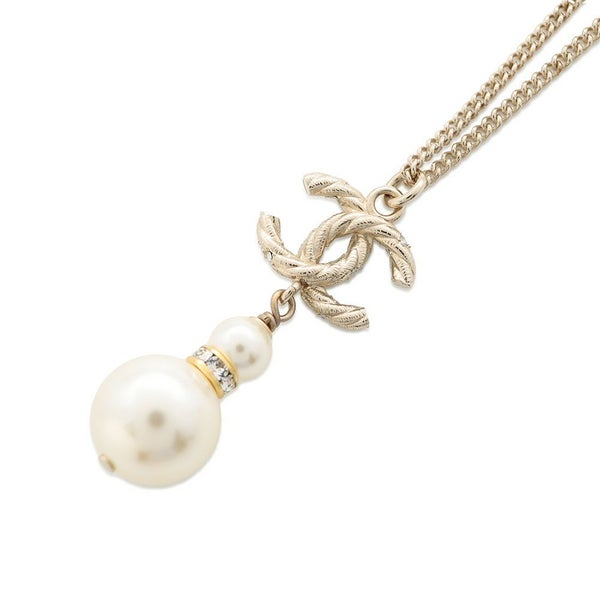 シャネル ネックレス ツウィステッド ココマーク フェイクパール ラインストーン B18 B A53161 CHANEL アクセサリー