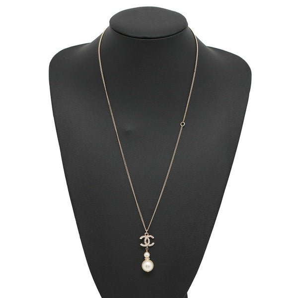 シャネル ネックレス ツウィステッド ココマーク フェイクパール ラインストーン B18 B A53161 CHANEL アクセサリー