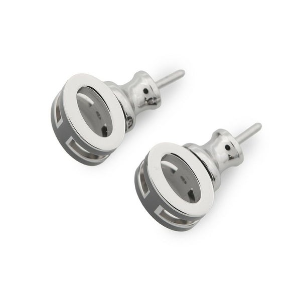 エルメス ピアス ミニ・ポップアッシュ ブラック/シルバー金具 Hモチーフ HERMES Pop H ポップH 黒