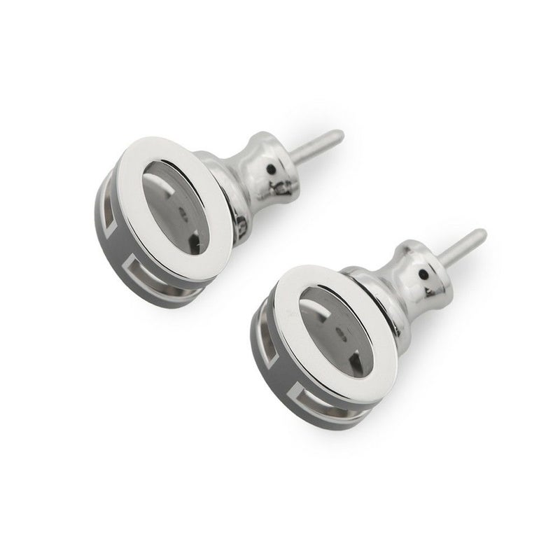 エルメス ピアス ミニ・ポップアッシュ ブラック/シルバー金具 Hモチーフ HERMES Pop H ポップH 黒