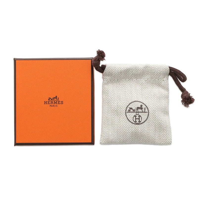 エルメス ピアス ミニ・ポップアッシュ ブラック/シルバー金具 Hモチーフ HERMES Pop H ポップH 黒