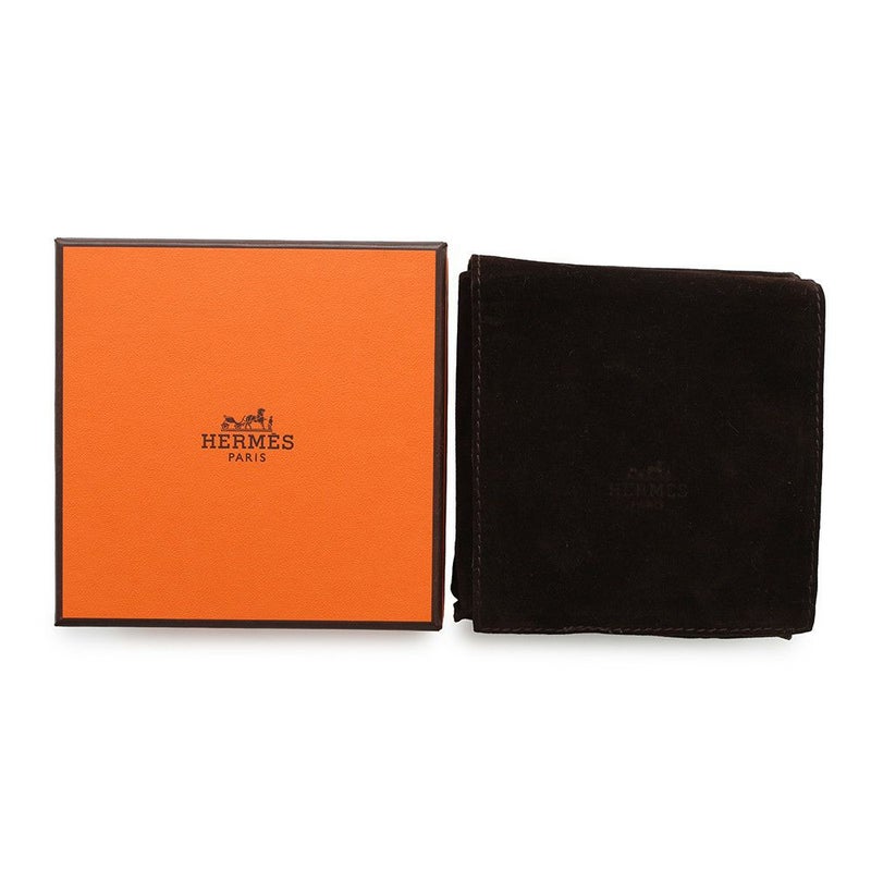 エルメス ブレスレット コリエドシアン ブラック/シルバー金具 ボックスカーフ A刻印 サイズS HERMES 黒
