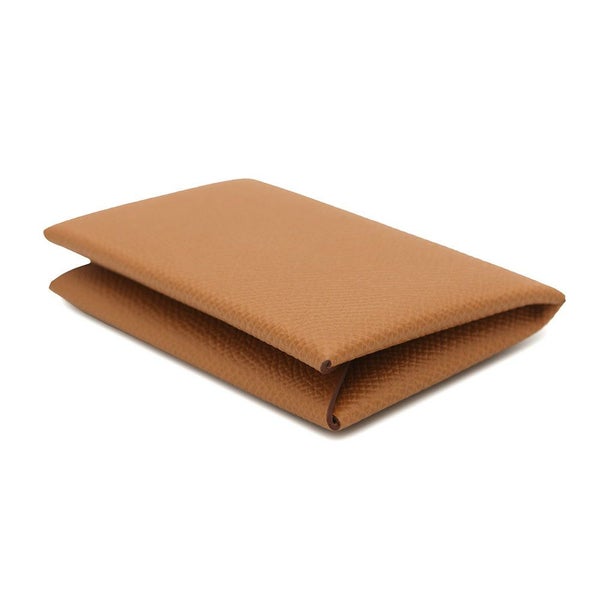 エルメス カードケース カルヴィ ゴールド エプソン W刻印 HERMES 名刺入れ