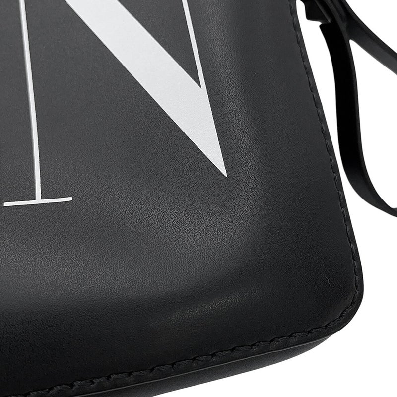 ヴァレンティノ・ガラヴァーニ ボディバッグ VLTNロゴ レザー VY2B0A10WJW VALENTINO ベルトバッグ 黒 白