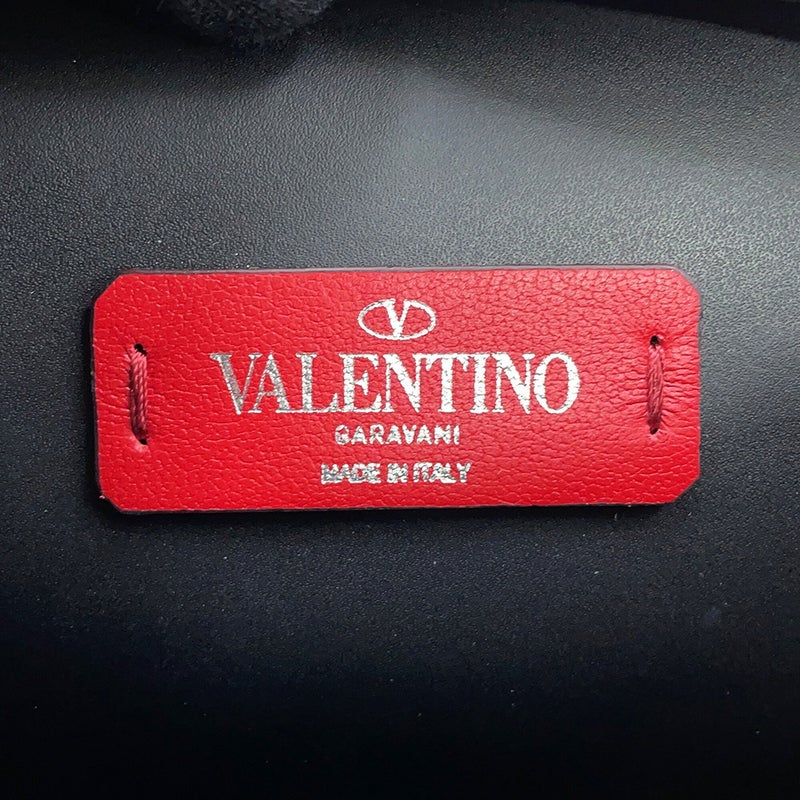 ヴァレンティノ・ガラヴァーニ ボディバッグ VLTNロゴ レザー VY2B0A10WJW VALENTINO ベルトバッグ 黒 白