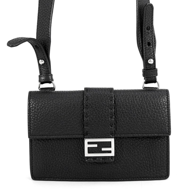 フェンディ ショルダーバッグ セレリア バゲット スリム クラッチ 7M0295 FENDI ポーチ クラッチ 黒