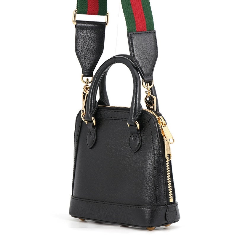 グッチ ハンドバッグ ホースビット1955 ミニ トップハンドル アディダスコラボ 677212 GUCCI 2wayショルダー 黒