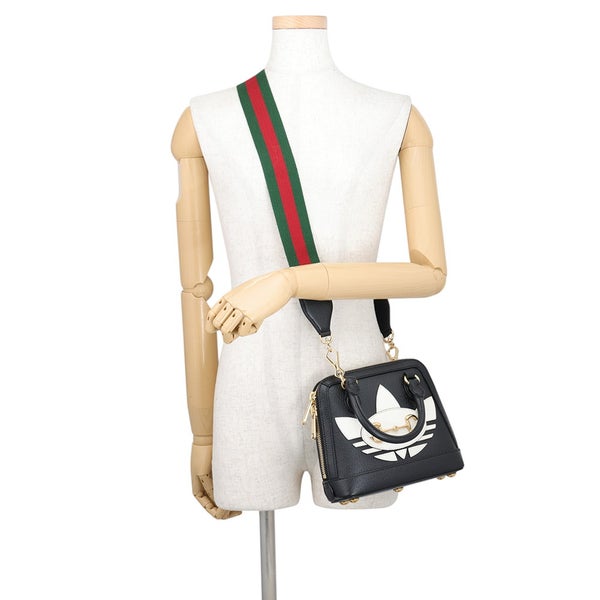 グッチ ハンドバッグ ホースビット1955 ミニ トップハンドル アディダスコラボ 677212 GUCCI 2wayショルダー 黒