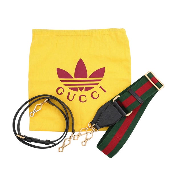 グッチ ハンドバッグ ホースビット1955 ミニ トップハンドル アディダスコラボ 677212 GUCCI 2wayショルダー 黒