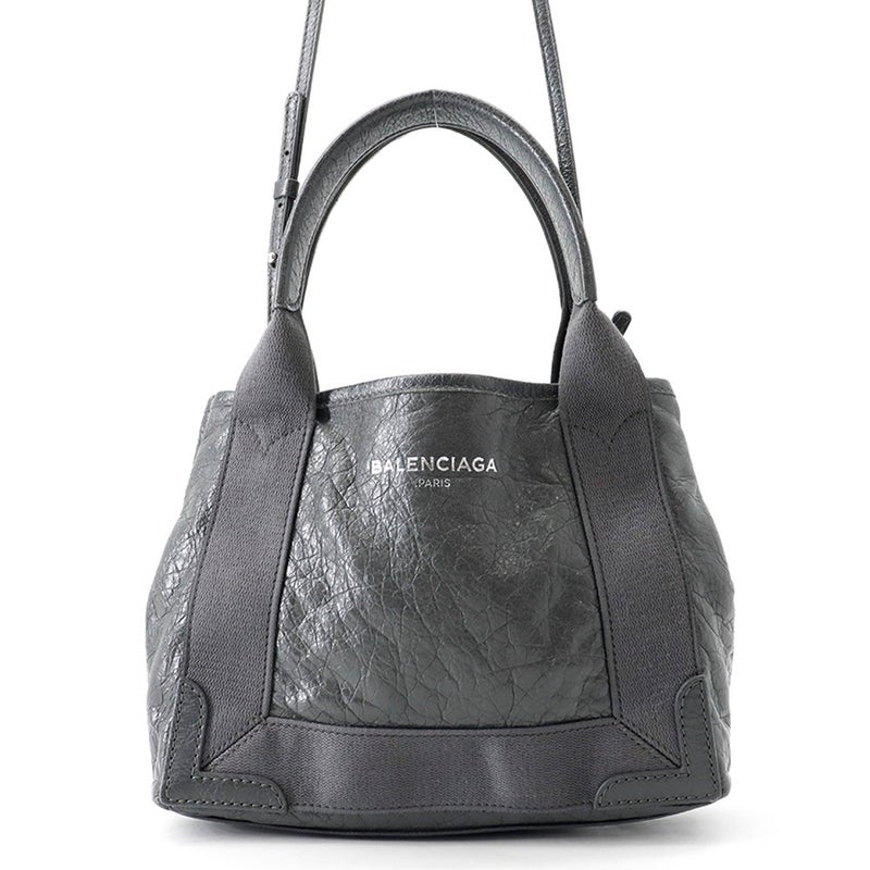バレンシアガ ハンドバッグ ネイビーカバXS レザー 390346 BALENCIAGA 2way