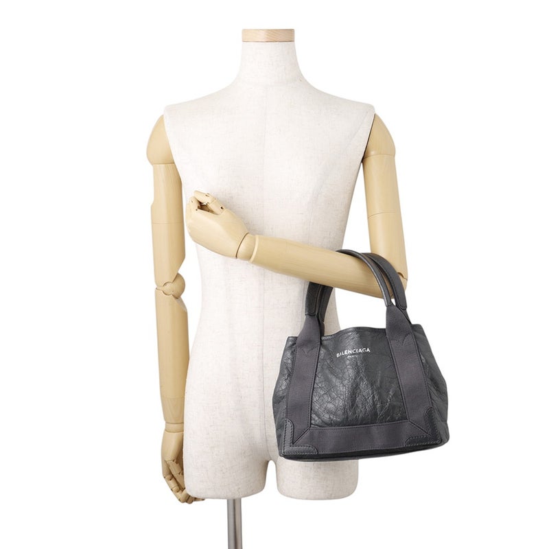 バレンシアガ ハンドバッグ ネイビーカバXS レザー 390346 BALENCIAGA 2way