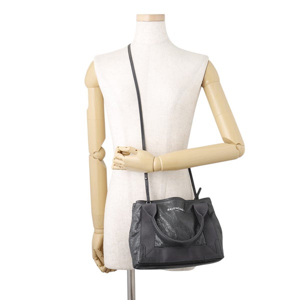 バレンシアガ ハンドバッグ ネイビーカバXS レザー 390346 BALENCIAGA 2way
