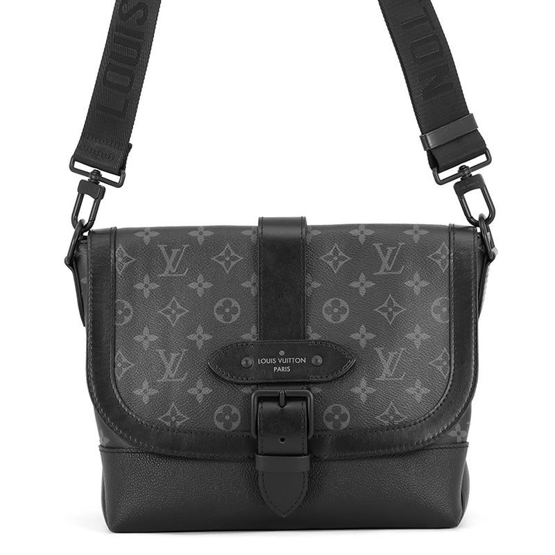 ルイヴィトン ショルダーバッグ モノグラム・エクリプス ソミュール・メッセンジャー M45911 LOUIS VUITTON ブラック 黒