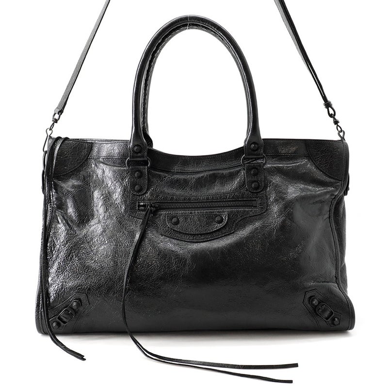 バレンシアガ トートバッグ ルシティ Le City ラージ 810364 BALENCIAGA 2wayショルダーバッグ 黒