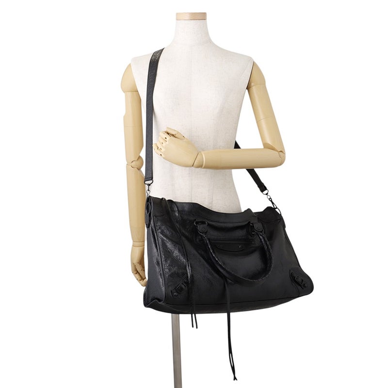バレンシアガ トートバッグ ルシティ Le City ラージ 810364 BALENCIAGA 2wayショルダーバッグ 黒