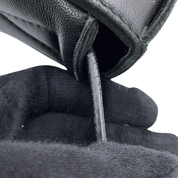 ボッテガヴェネタ ショルダーバッグ マキシイントレチャート スモール カセット ラムスキン 578004 BOTTEGA VENETA 黒