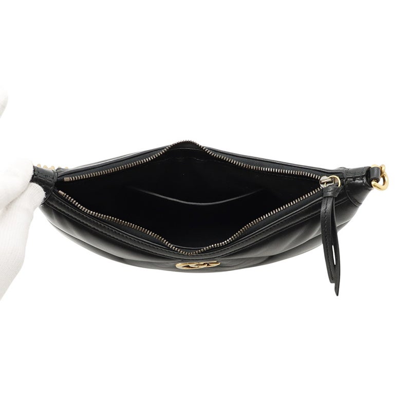 グッチ チェーンショルダーバッグ GGマーモント スモール キルティング レザー 777263 GUCCI バッグ ワンショルダー 黒