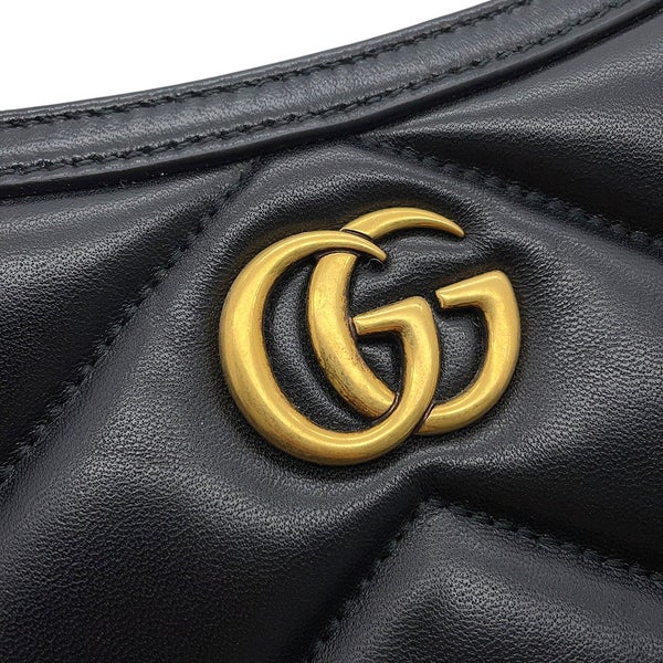 グッチ チェーンショルダーバッグ GGマーモント スモール キルティング レザー 777263 GUCCI バッグ ワンショルダー 黒