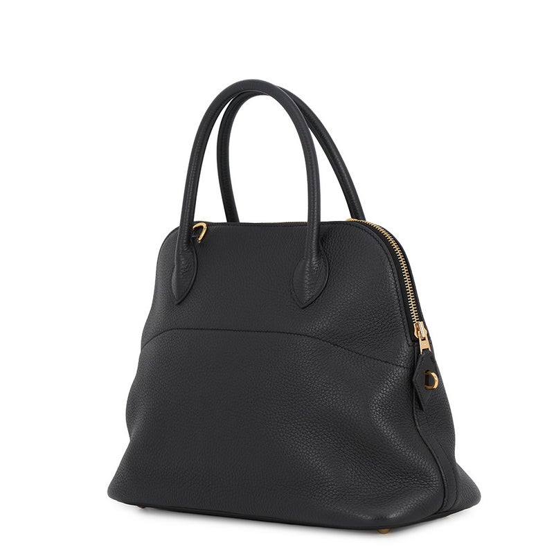 エルメス ハンドバッグ ボリード31 ブラック/ゴールド金具 トリヨンクレマンス Y刻印 HERMES Bolide 2wayショルダーバッグ 黒