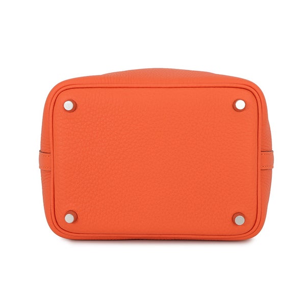 エルメス ハンドバッグ ピコタンロックPM タンジェリン/シルバー金具 トリヨンクレマンス G刻印 HERMES トートバッグ