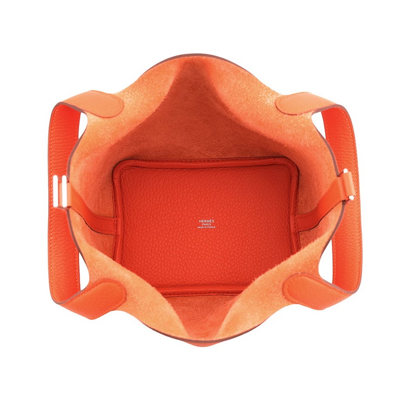 エルメス ハンドバッグ ピコタンロックPM タンジェリン/シルバー金具 トリヨンクレマンス G刻印 HERMES トートバッグ