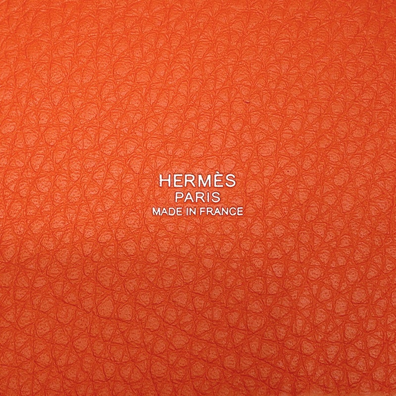 エルメス ハンドバッグ ピコタンロックPM タンジェリン/シルバー金具 トリヨンクレマンス G刻印 HERMES トートバッグ