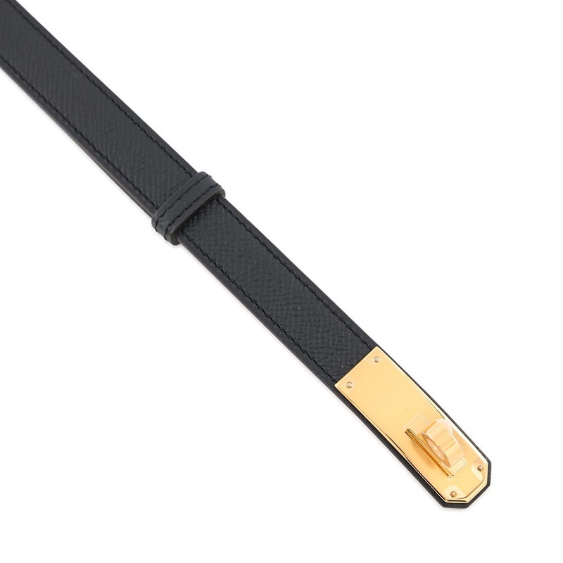 エルメス ケリーベルト ブラック/ゴールド金具 エプソン G刻印 HERMES 黒