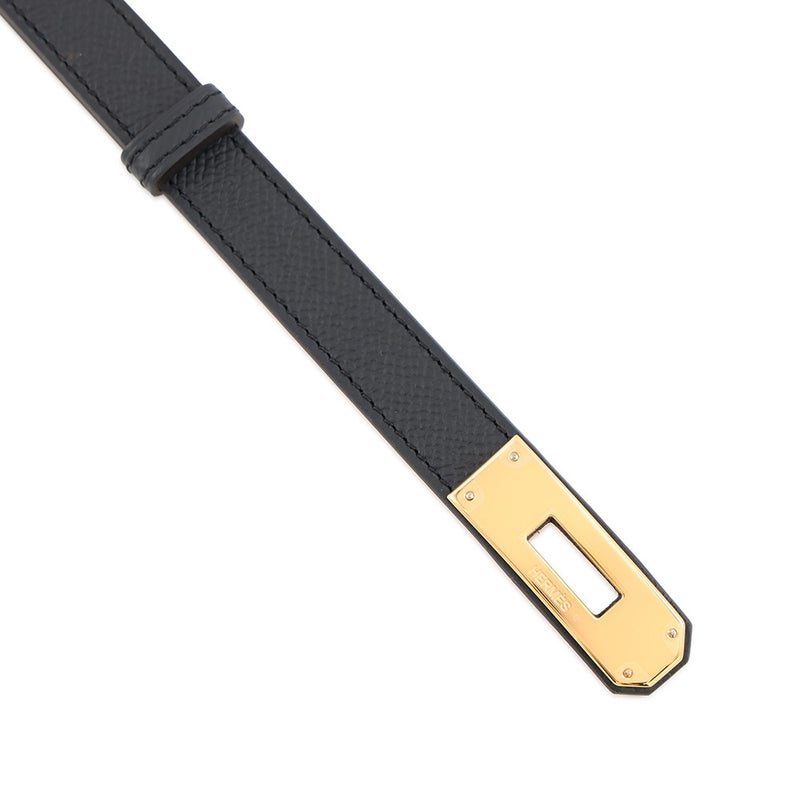 エルメス ケリーベルト ブラック/ゴールド金具 エプソン G刻印 HERMES 黒