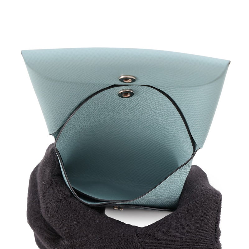 エルメス コインケース カルヴィ デュオ シエル/シルバー金具 エプソン G刻印 HERMES 財布