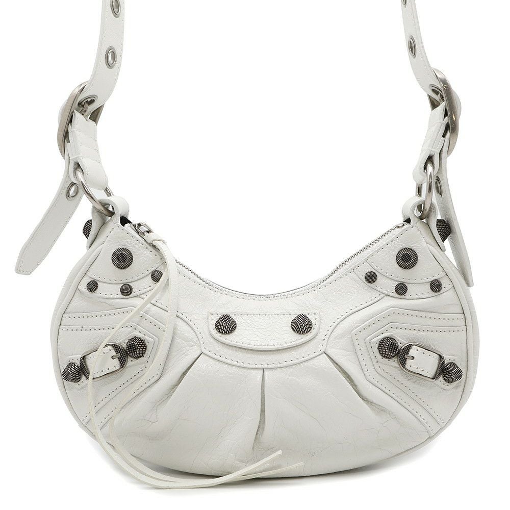 バレンシアガ BALENCIAGA ルカゴールXS ショルダーバッグ レザー 白 6713039 【73542】 バレンシアガ BALENCIAGA ルカゴールXS ショルダーバッグ レザー 白
