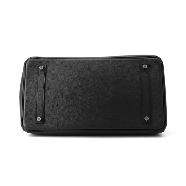 エルメス バーキン35 ブラック/シルバー金具 エプソン T刻印 HERMES Birkin ハンドバッグ 黒