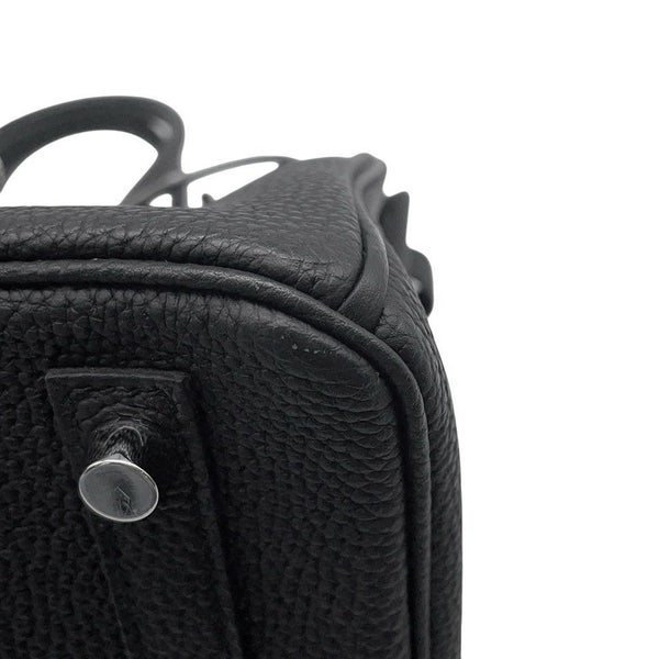 エルメス バーキン25 ブラック/シルバー金具 トゴ Y刻印 HERMES Birkin ハンドバッグ 黒