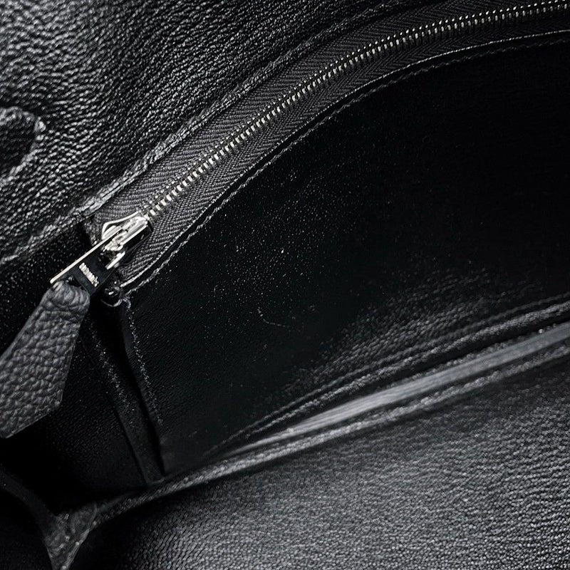 エルメス バーキン25 ブラック/シルバー金具 トゴ Y刻印 HERMES Birkin ハンドバッグ 黒