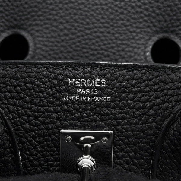 エルメス バーキン25 ブラック/シルバー金具 トゴ Y刻印 HERMES Birkin ハンドバッグ 黒