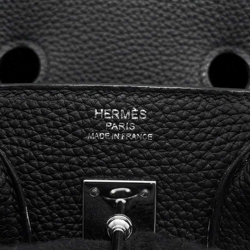 エルメス バーキン25 ブラック/シルバー金具 トゴ Y刻印 HERMES Birkin ハンドバッグ 黒